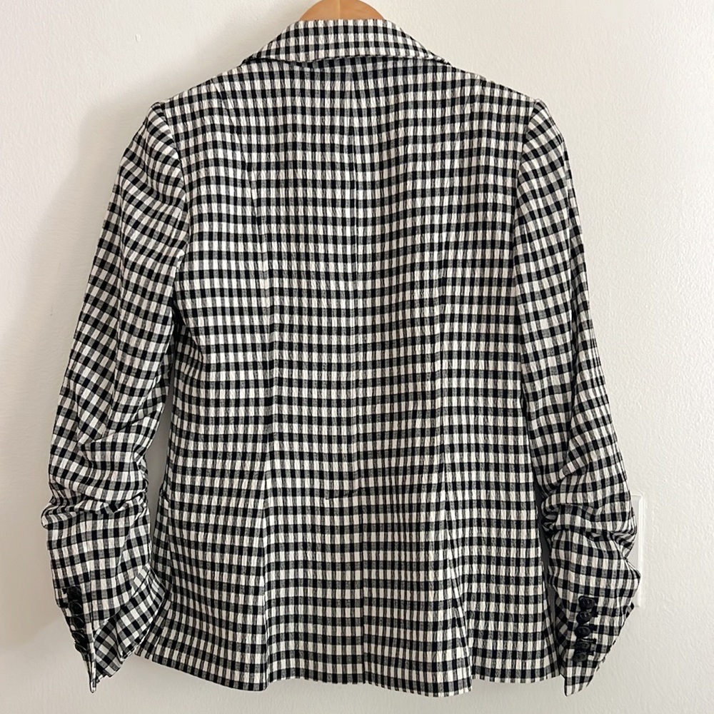 Veronica Beard Caldwell Dickey Blazer Gingham Black White NWT - Picture 11 of 16
